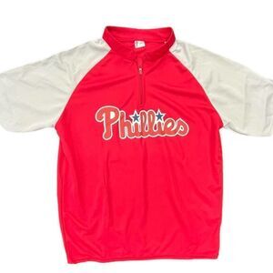 Lady’s Y2K Philadelphia Phillies Large pullover shirt 1/4 zip